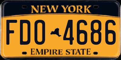 NY license plate FDO4686