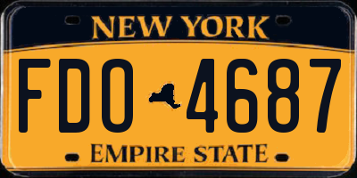 NY license plate FDO4687