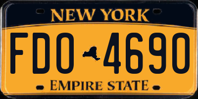 NY license plate FDO4690