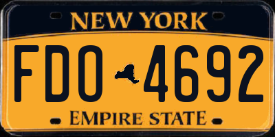 NY license plate FDO4692