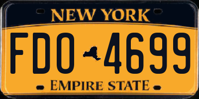NY license plate FDO4699