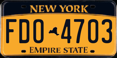 NY license plate FDO4703