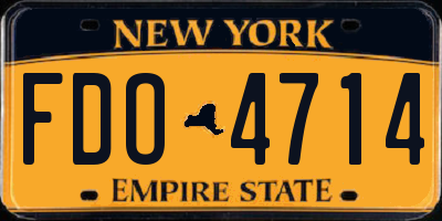 NY license plate FDO4714