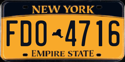 NY license plate FDO4716