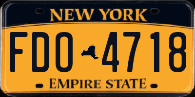 NY license plate FDO4718