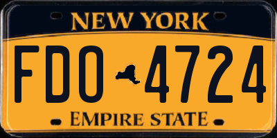 NY license plate FDO4724