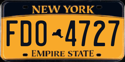 NY license plate FDO4727
