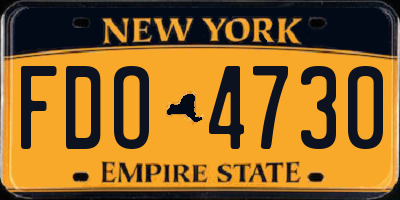 NY license plate FDO4730