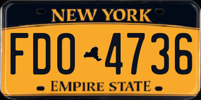 NY license plate FDO4736
