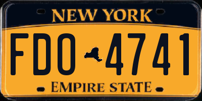 NY license plate FDO4741