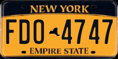 NY license plate FDO4747