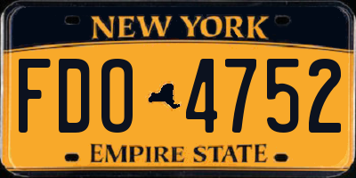 NY license plate FDO4752