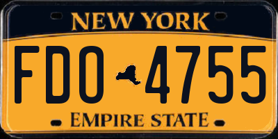 NY license plate FDO4755
