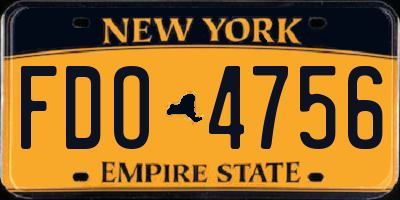 NY license plate FDO4756