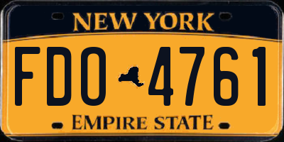NY license plate FDO4761