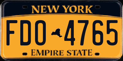 NY license plate FDO4765