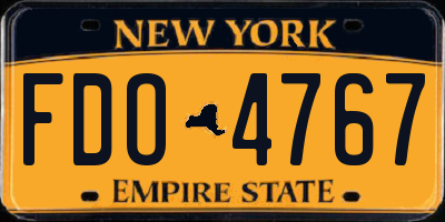 NY license plate FDO4767