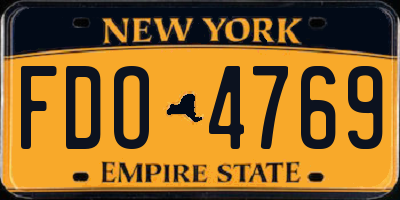 NY license plate FDO4769
