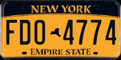 NY license plate FDO4774