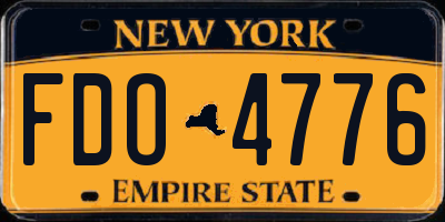 NY license plate FDO4776
