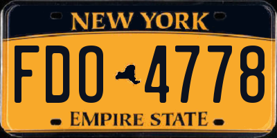 NY license plate FDO4778