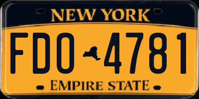 NY license plate FDO4781