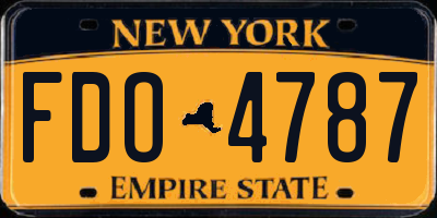 NY license plate FDO4787