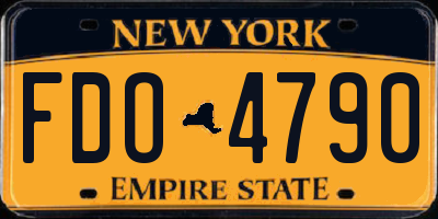 NY license plate FDO4790