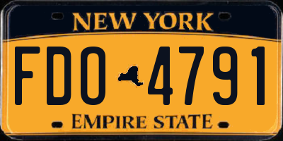 NY license plate FDO4791