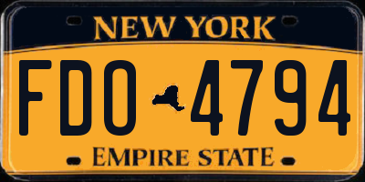 NY license plate FDO4794