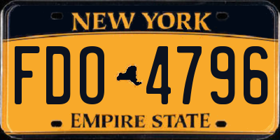 NY license plate FDO4796