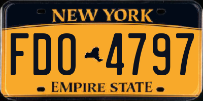 NY license plate FDO4797