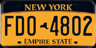 NY license plate FDO4802