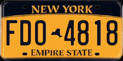 NY license plate FDO4818