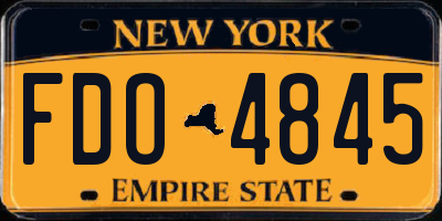 NY license plate FDO4845