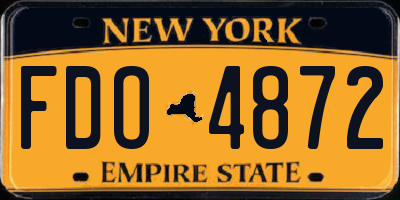 NY license plate FDO4872