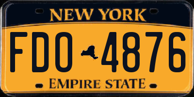 NY license plate FDO4876