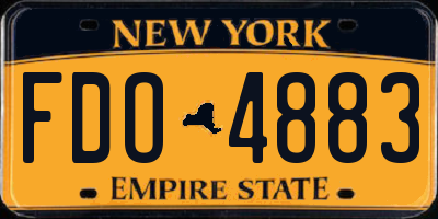 NY license plate FDO4883