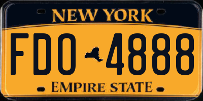 NY license plate FDO4888