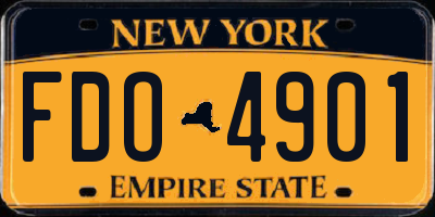 NY license plate FDO4901