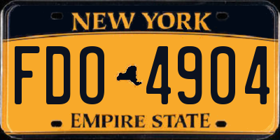 NY license plate FDO4904