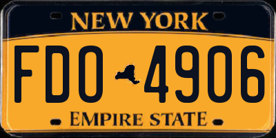 NY license plate FDO4906