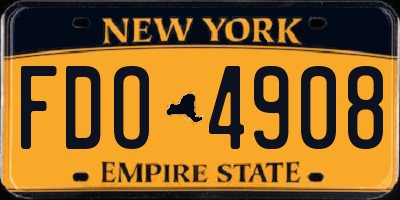 NY license plate FDO4908