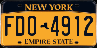 NY license plate FDO4912