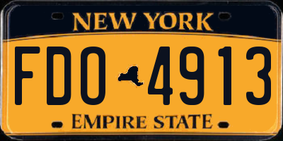 NY license plate FDO4913