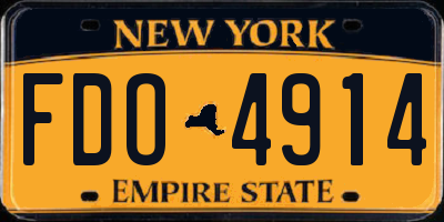NY license plate FDO4914