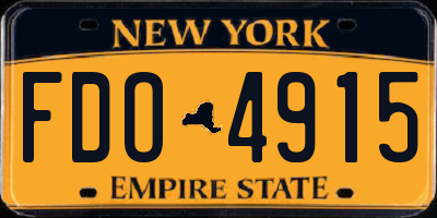 NY license plate FDO4915