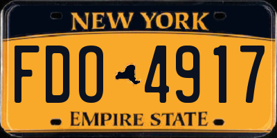 NY license plate FDO4917
