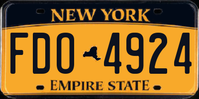 NY license plate FDO4924