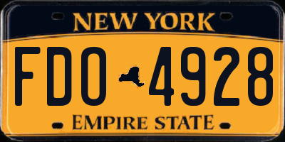 NY license plate FDO4928